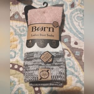 2 pair pack of Ladies Born Footwear boot socks fit sizes 4-10